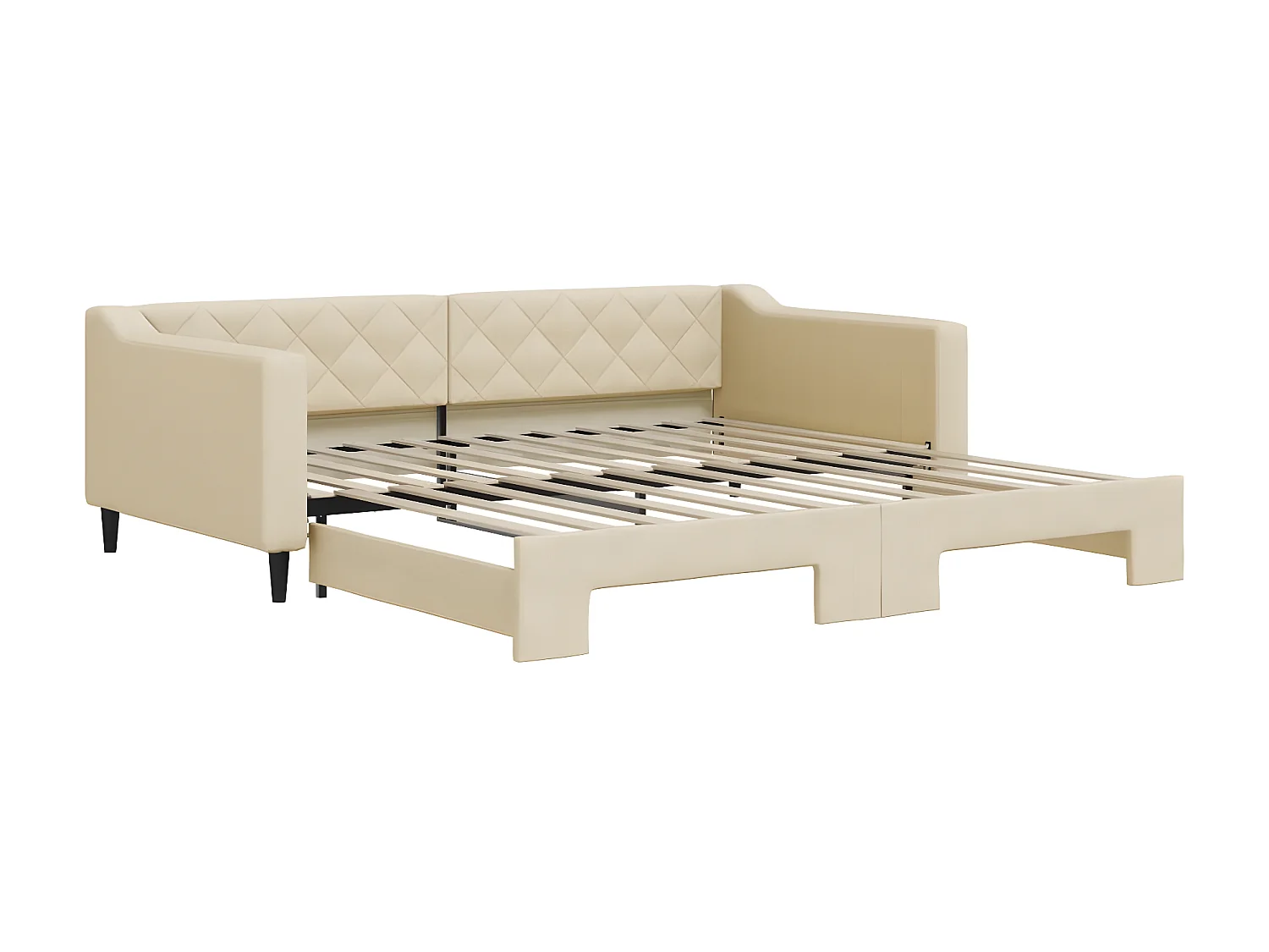 Cama nido - 100x200 cm tela crema ES26617