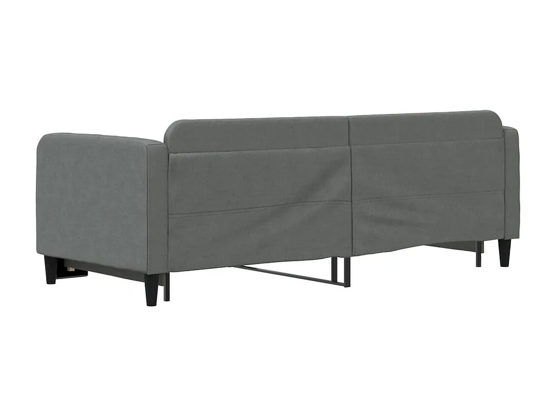 Tagesbett Ausziehbar,Ausziehbett Dunkelgrau 80x200 cm Stoff -gkd57665