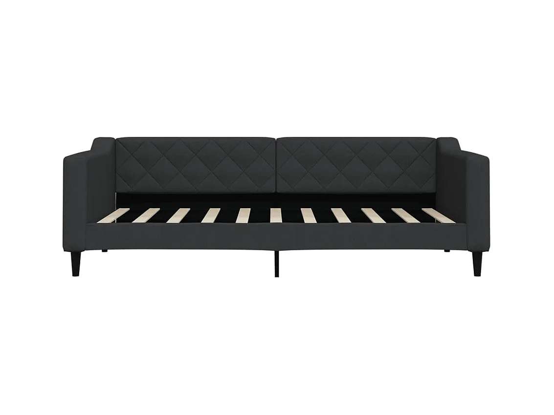 Lit gigogne noir 90x190 cm tissu WVGQ4872