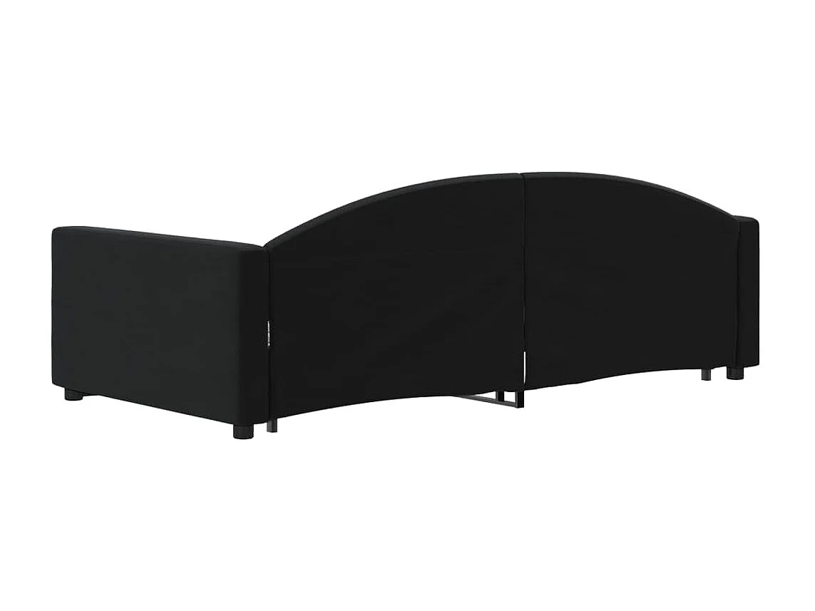 Lit gigogne noir 100x200 cm velours WVGQ6151