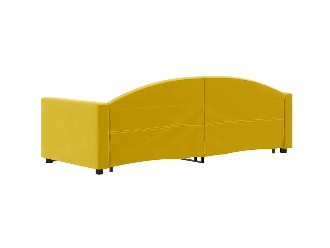 Cama nido - 80x200 cm con cajones terciopelo amarillo ES82888