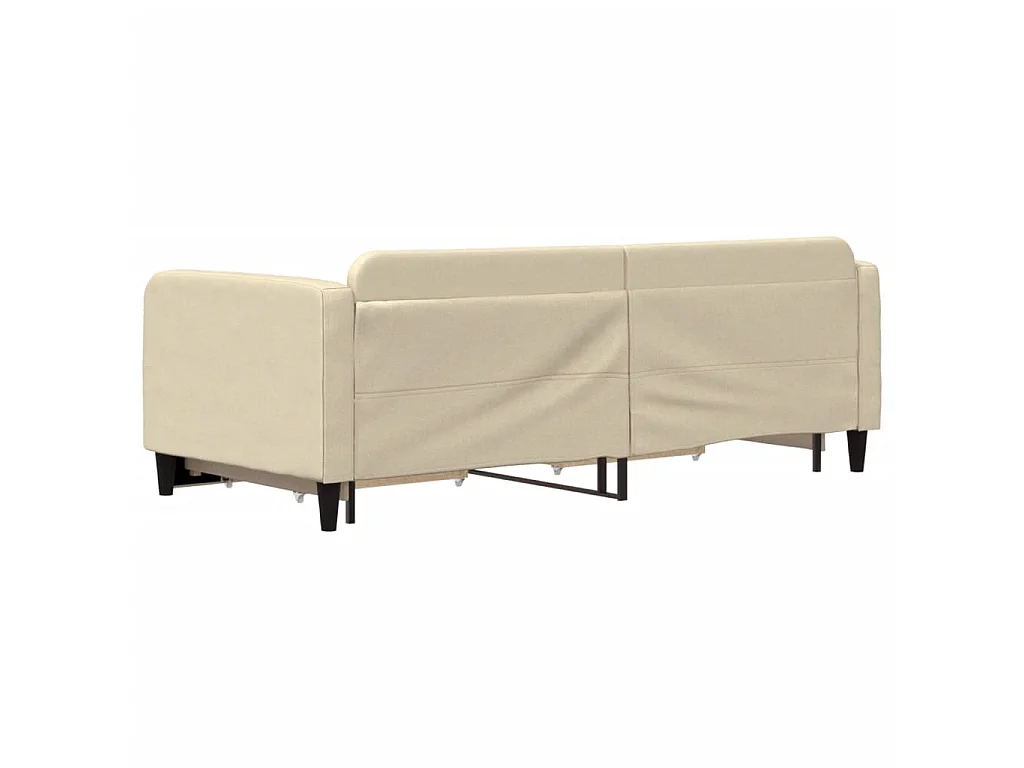 Cama nido con cajones tela color crema 90x200 cm ES885021
