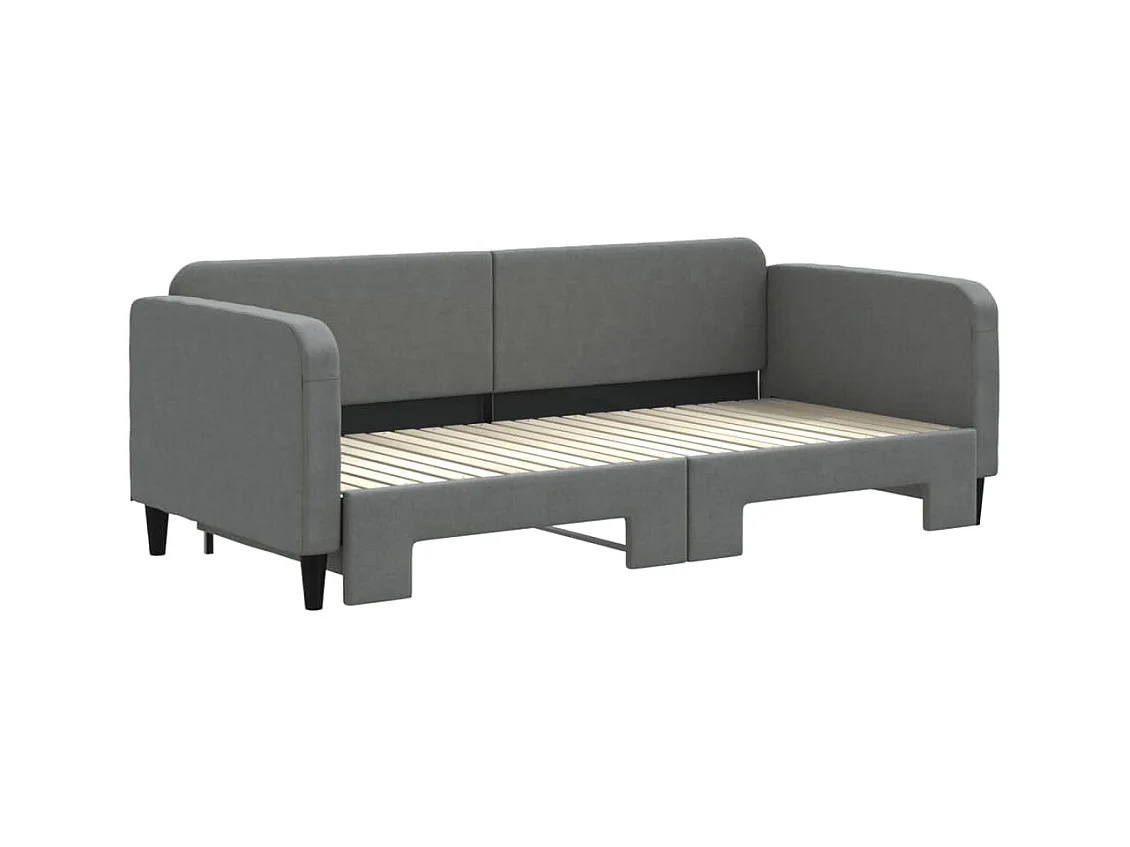 Cama nido tela gris oscuro 90x200 cm ES700790