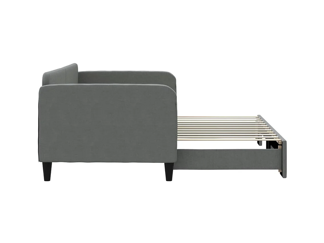 Cama nido tela gris oscuro 90x200 cm ES700790