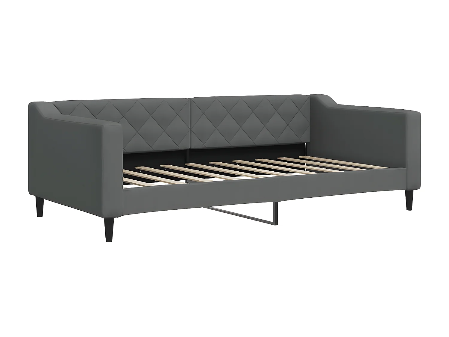 Cama nido - 90x190 cm tela gris oscuro ES84701