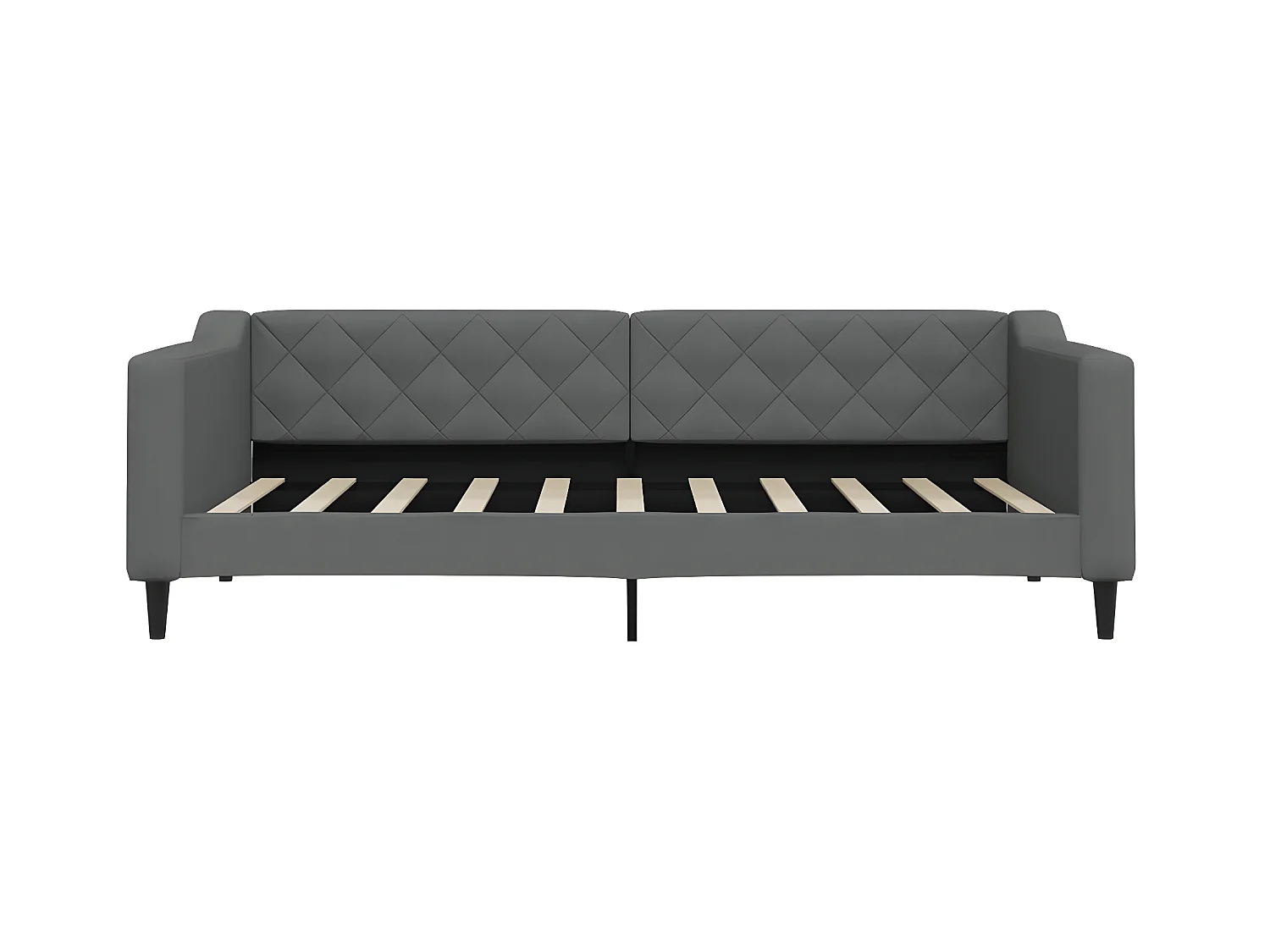 Cama nido - 90x190 cm tela gris oscuro ES84701