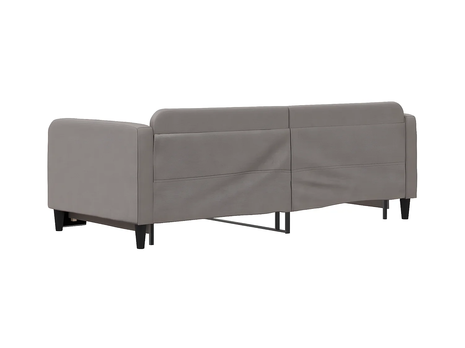 Cama dupla com gavetão 90x200 cm tecido cinzento-acastanhado PT905588