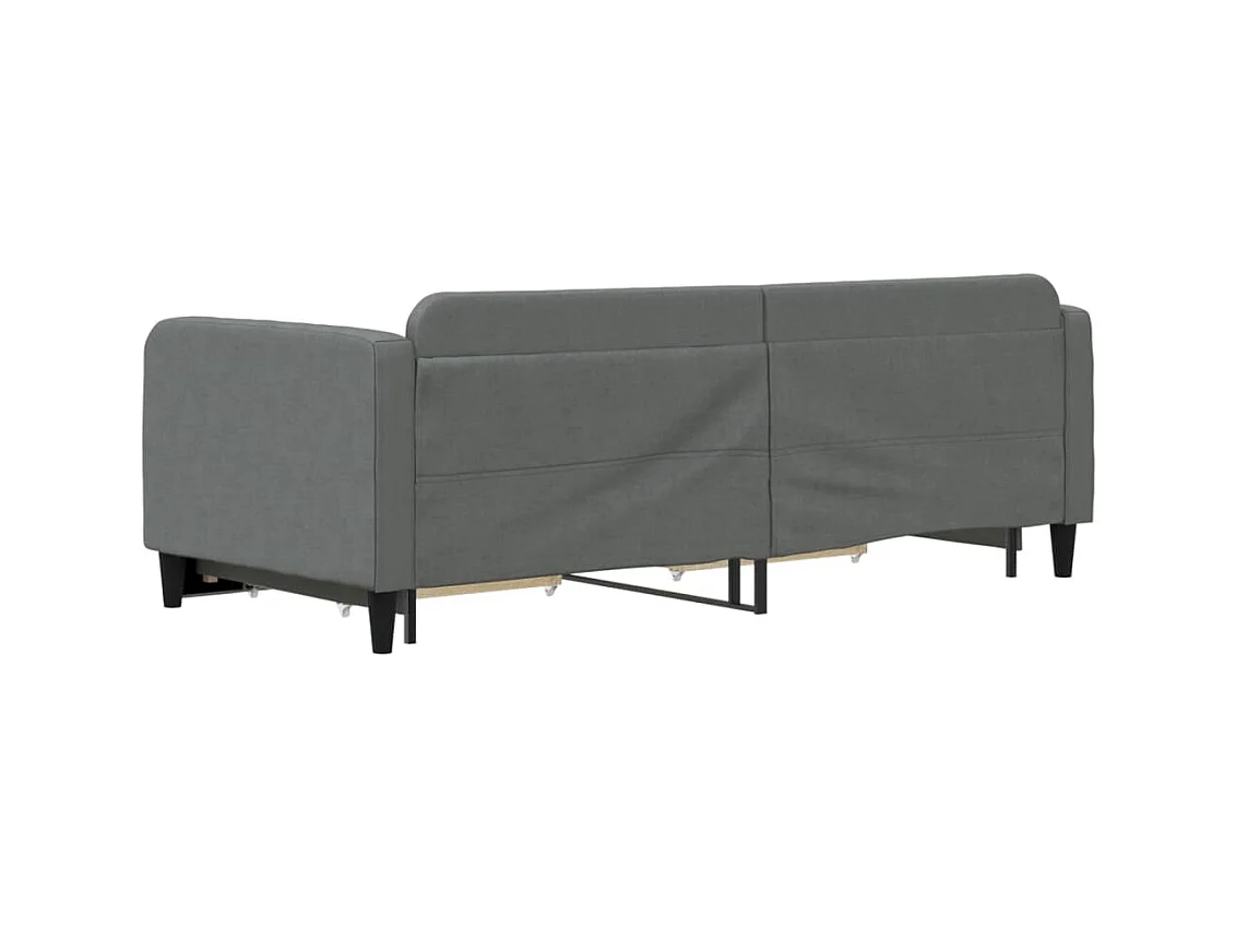 Cama nido - 90x190 cm con cajones tela gris oscuro ES70737