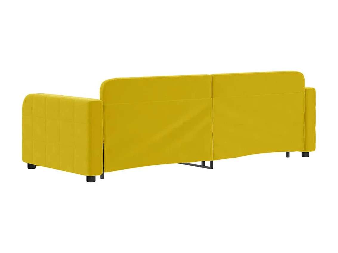 Cama nido - 80x200 cm terciopelo amarillo ES19416