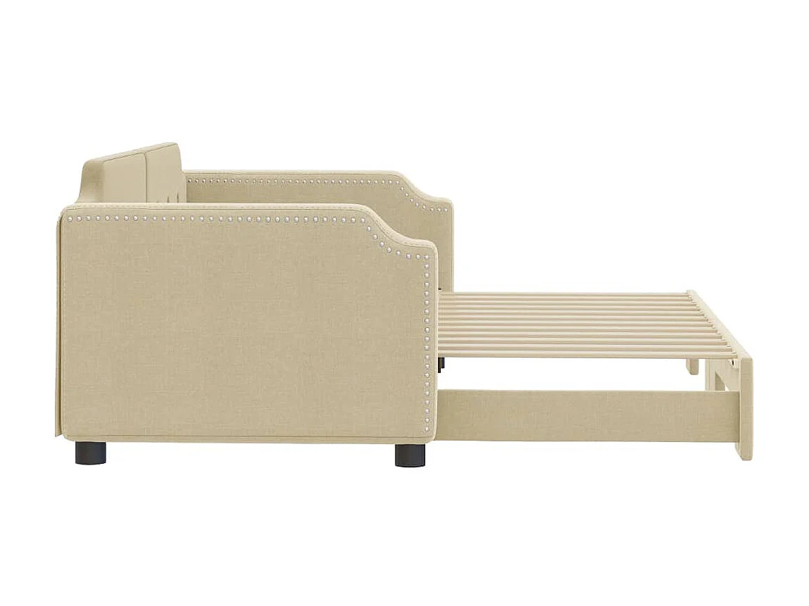 Cama nido tela crema 90x200 cm ES872369