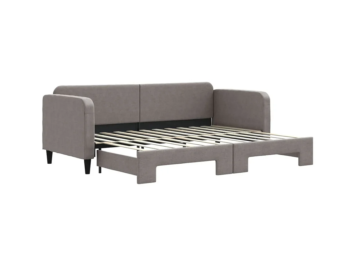 Cama nido tela gris taupe 80x200 cm ES320584