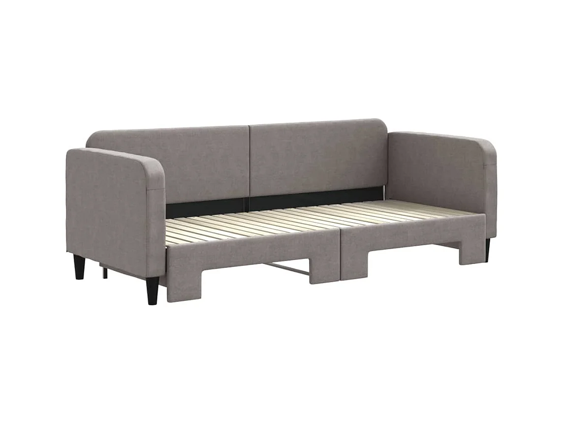 Cama nido tela gris taupe 80x200 cm ES320584