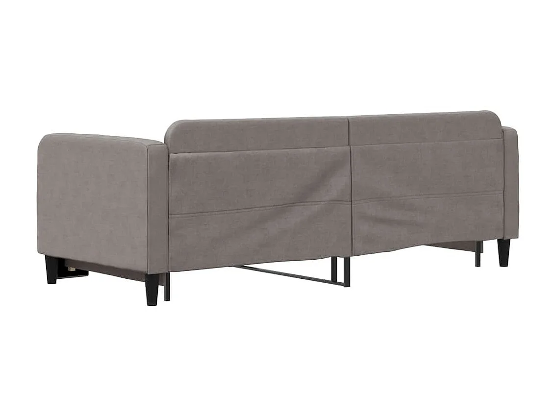 Cama dupla com gavetão 80x200 cm tecido cinzento-acastanhado PT180350