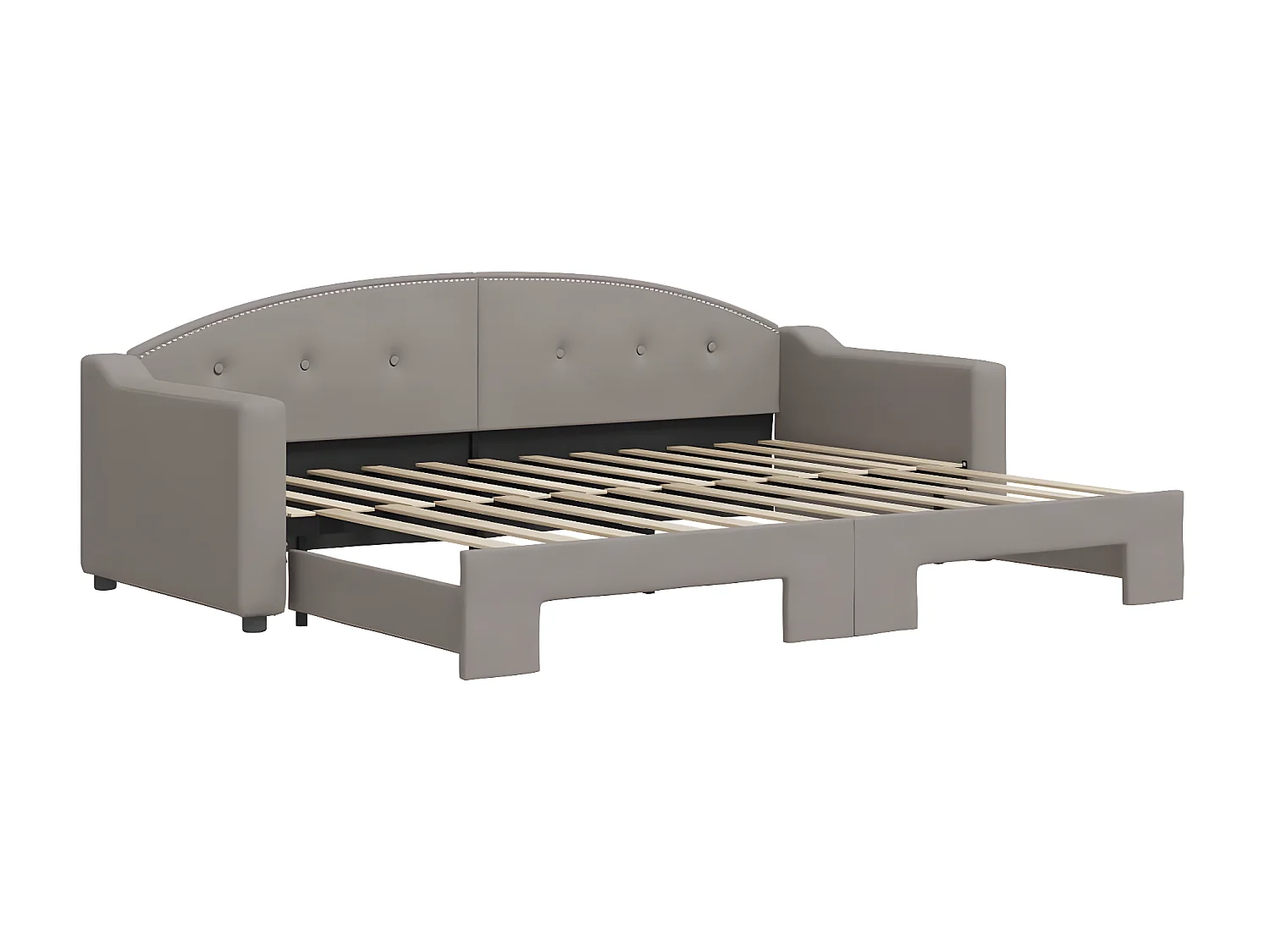 Cama nido tela gris taupe 80x200 cm ES378260