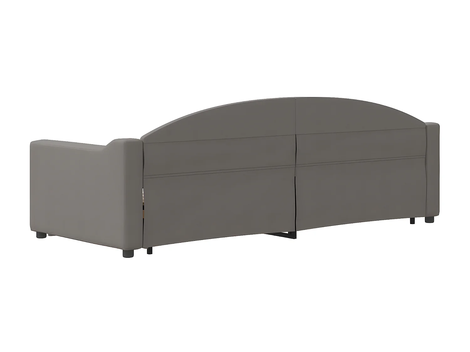 Cama dupla com gavetão 80x200 cm tecido cinzento-acastanhado PT539351