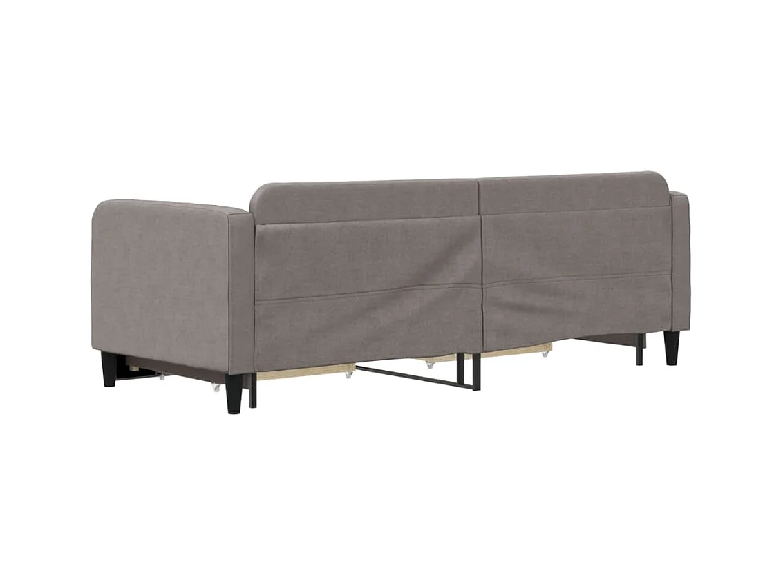 Cama nido con cajones tela gris taupe 80x200 cm ES943912