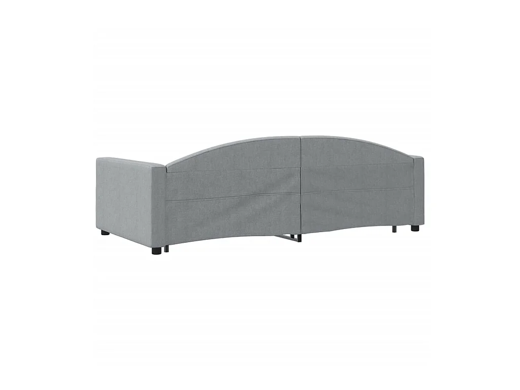 Lit gigogne gris clair 100x200 cm tissu WVGQ3141