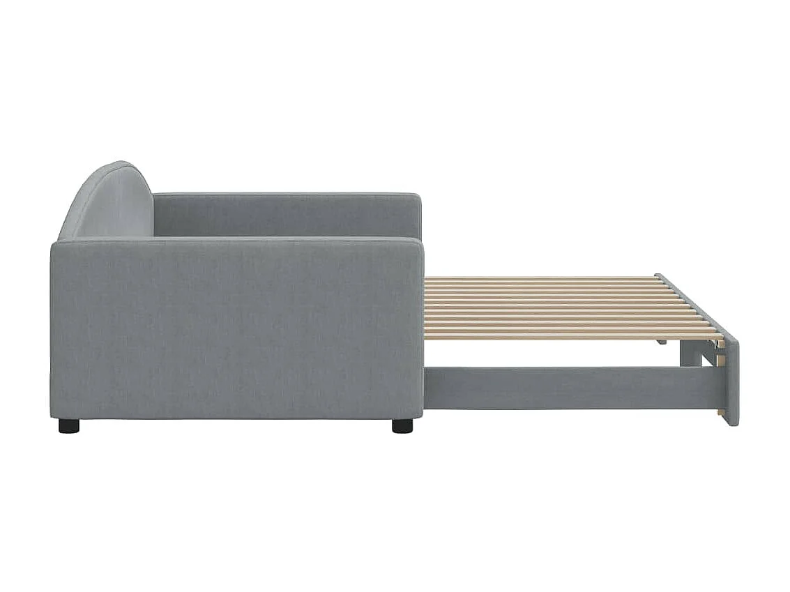 Cama nido - 100x200 cm tela gris claro ES11139