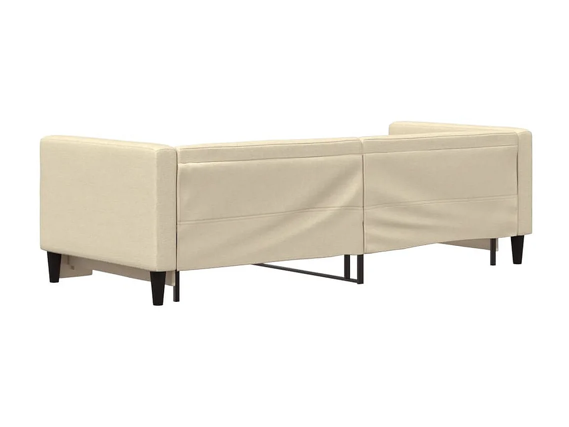 Sofá-cama 80x200 cm com gavetão tecido cor creme PT857513