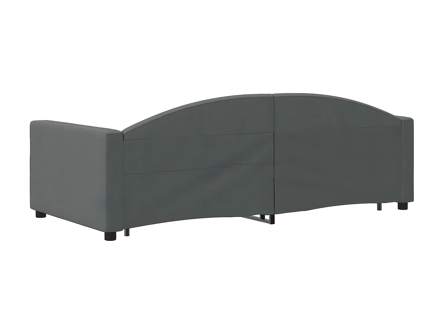 Cama nido - 90x190 cm con cajones tela gris oscuro ES76254