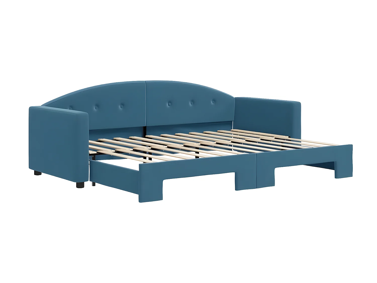 Cama nido terciopelo azul 80x200 cm ES846224