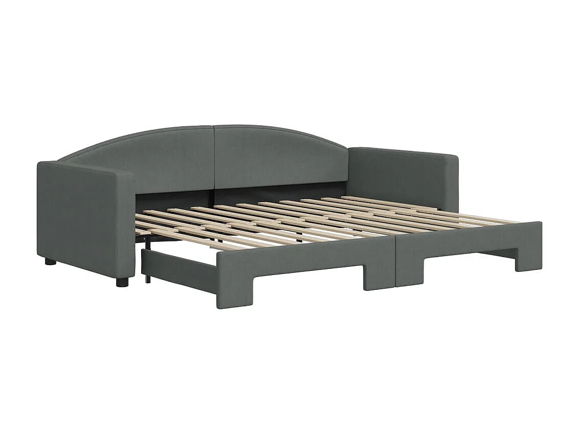 Cama nido tela gris oscuro 90x200 cm ES657138