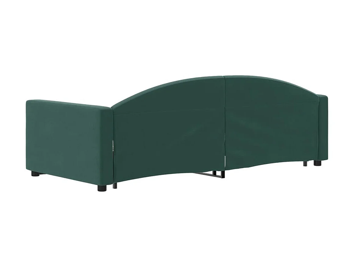 Cama nido terciopelo verde oscuro 90x200 cm ES730087