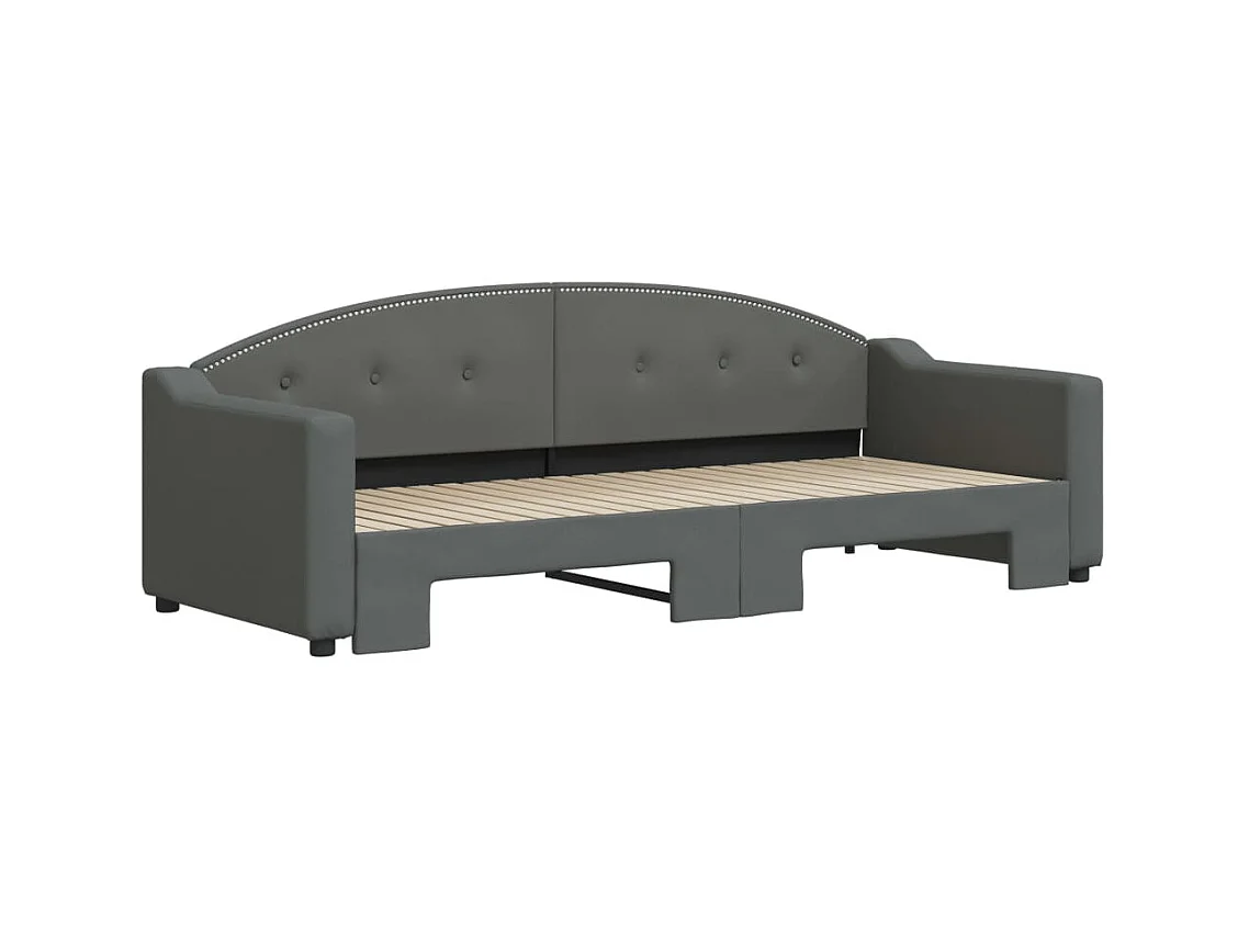 Cama nido - 80x200 cm tela gris oscuro ES22113