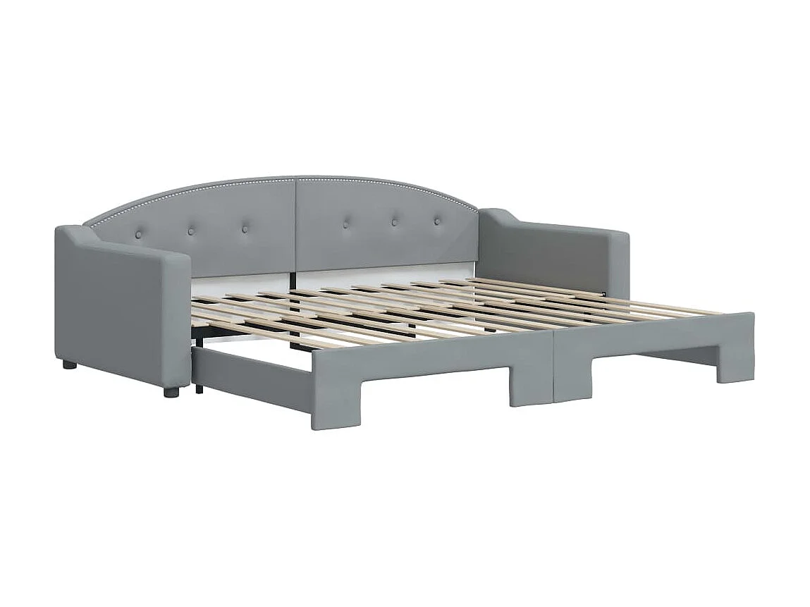 Cama nido - 90x200 cm tela gris claro ES63964