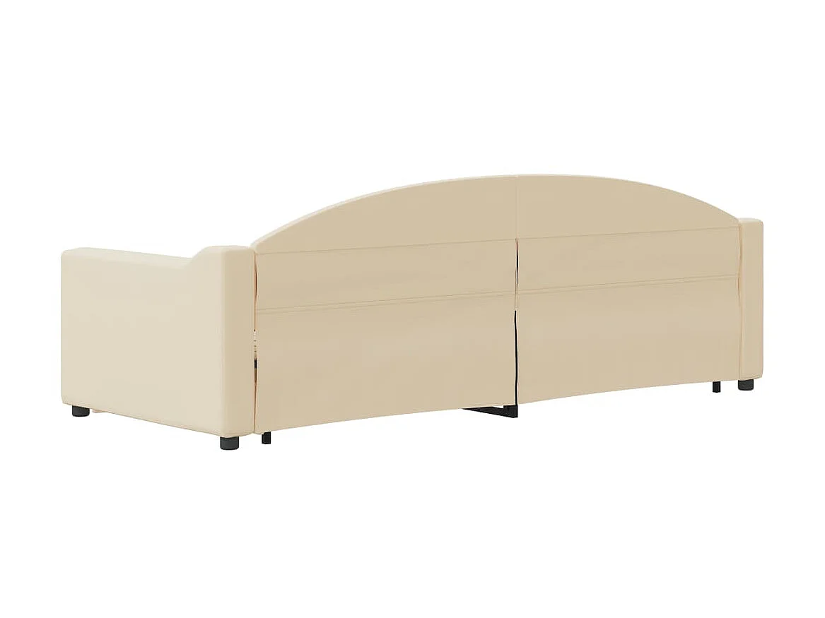 Lit gigogne crème 80x200 cm tissu WVGQ6632