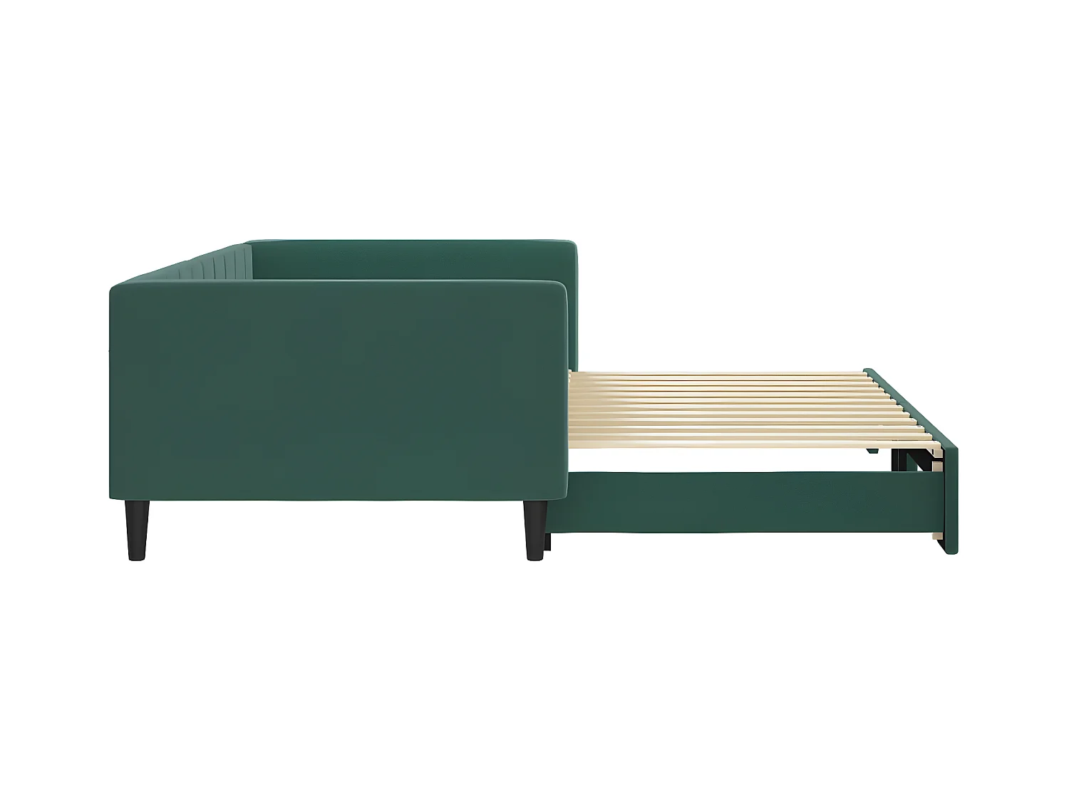 Cama nido terciopelo verde oscuro 100x200 cm ES886557