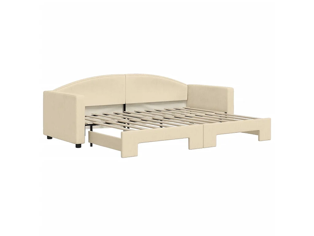 Cama nido tela crema 80x200 cm ES217375