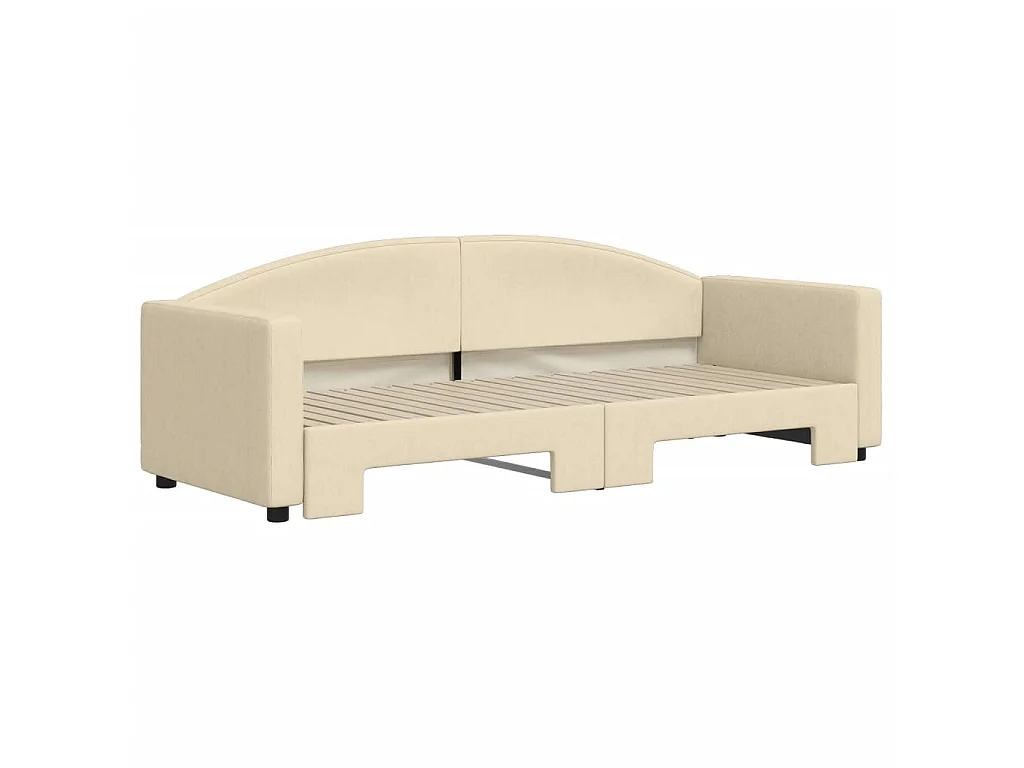 Cama nido tela crema 80x200 cm ES217375
