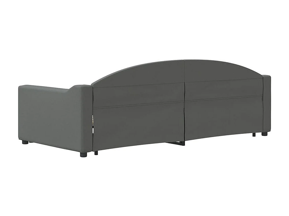 Lit gigogne gris foncé 90x200 cm tissu WVGQ9525