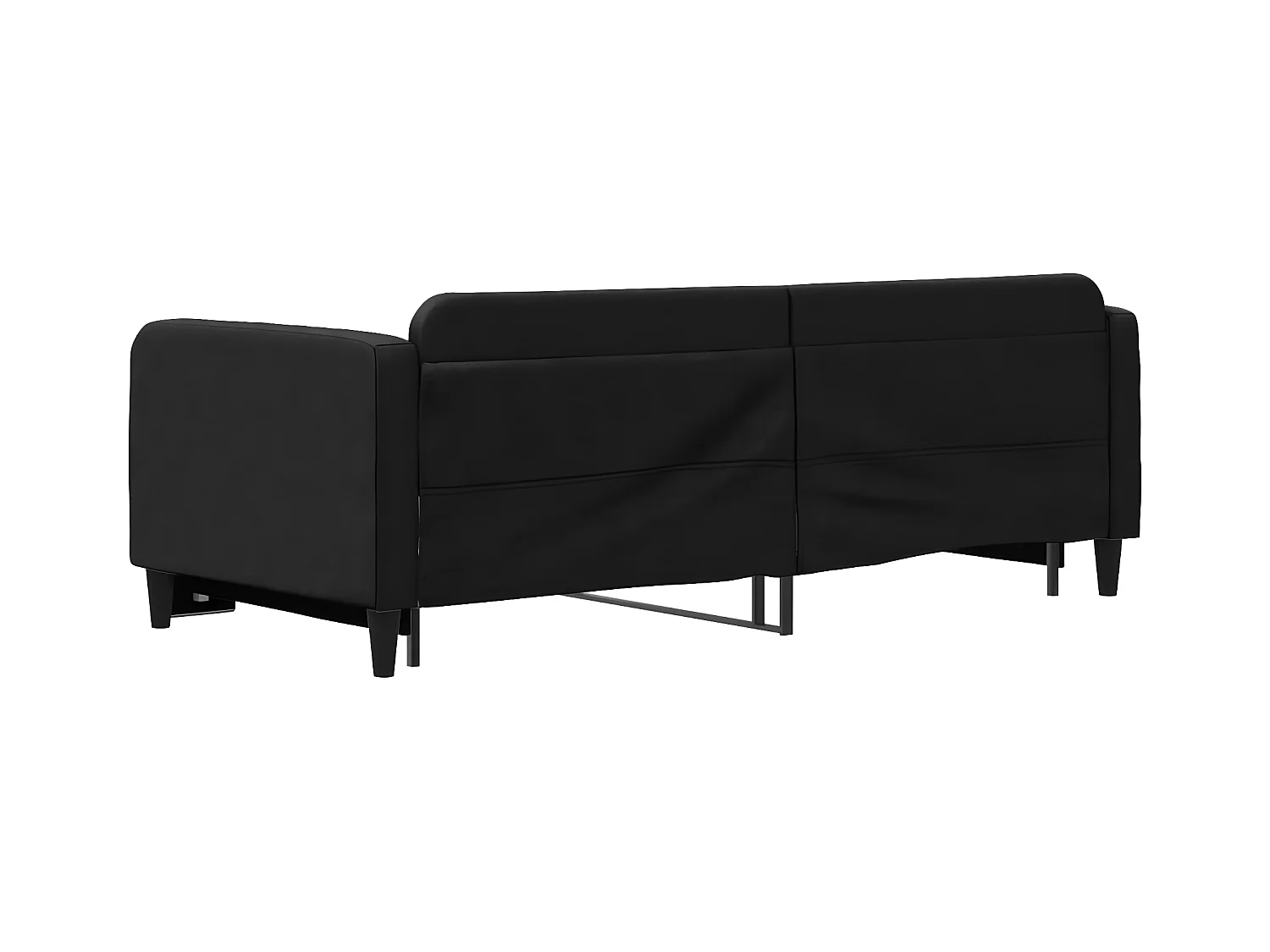 Tagesbett Ausziehbar,Ausziehbett Schwarz 90x190 cm Stoff -gkd36139