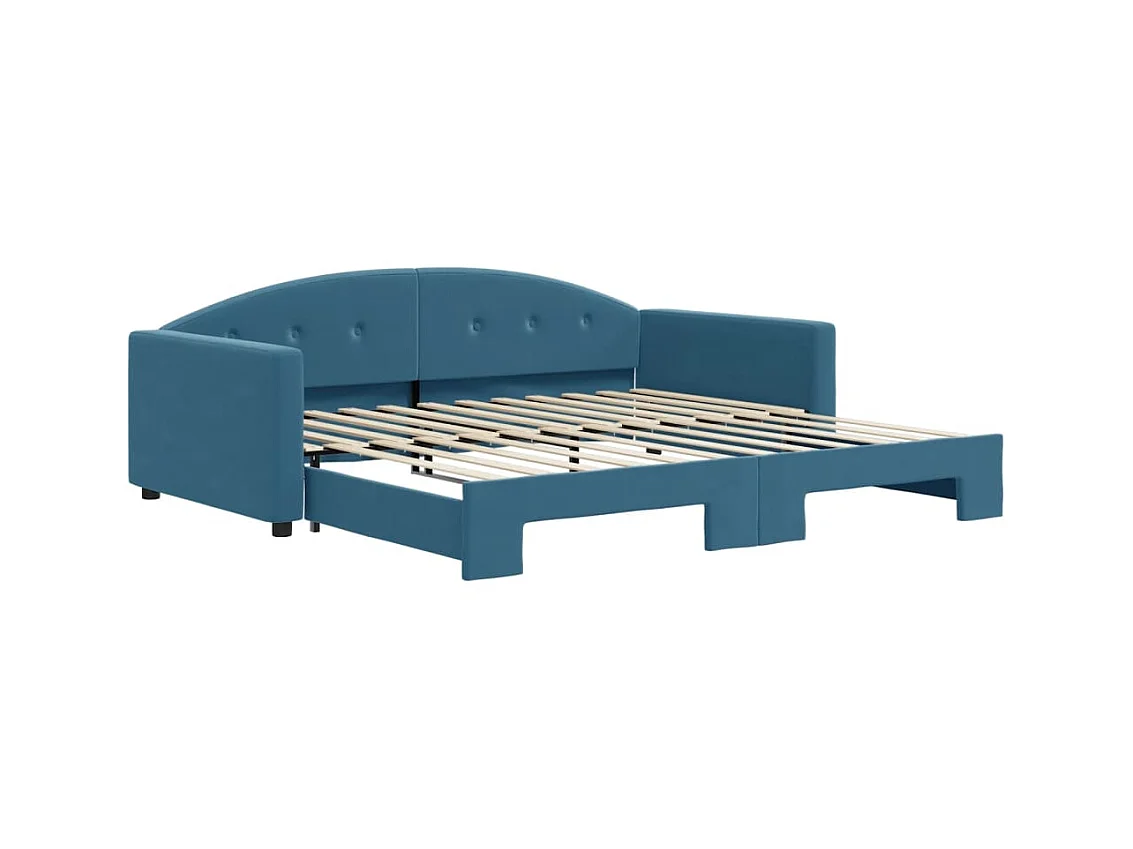 Cama nido terciopelo azul 100x200 cm ES380092