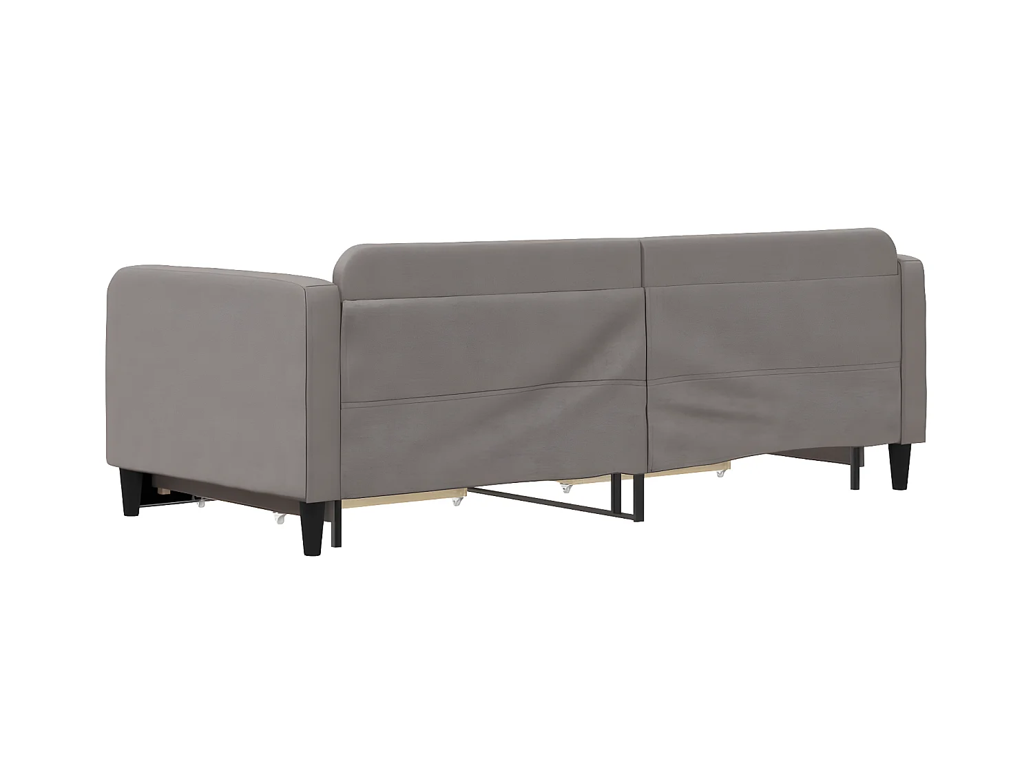 Cama dupla/gavetas 90x200 cm tecido cinza-acastanhado PT423268