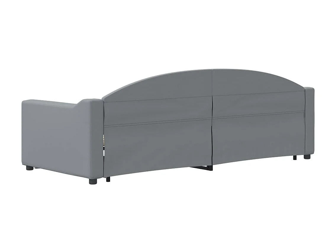 Tagesbett Ausziehbar,Ausziehbett Hellgrau 80x200 cm Stoff -gkd39253