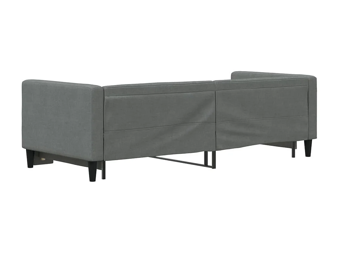 Tagesbett Ausziehbar,Ausziehbett Dunkelgrau 80x200 cm Stoff -gkd42914