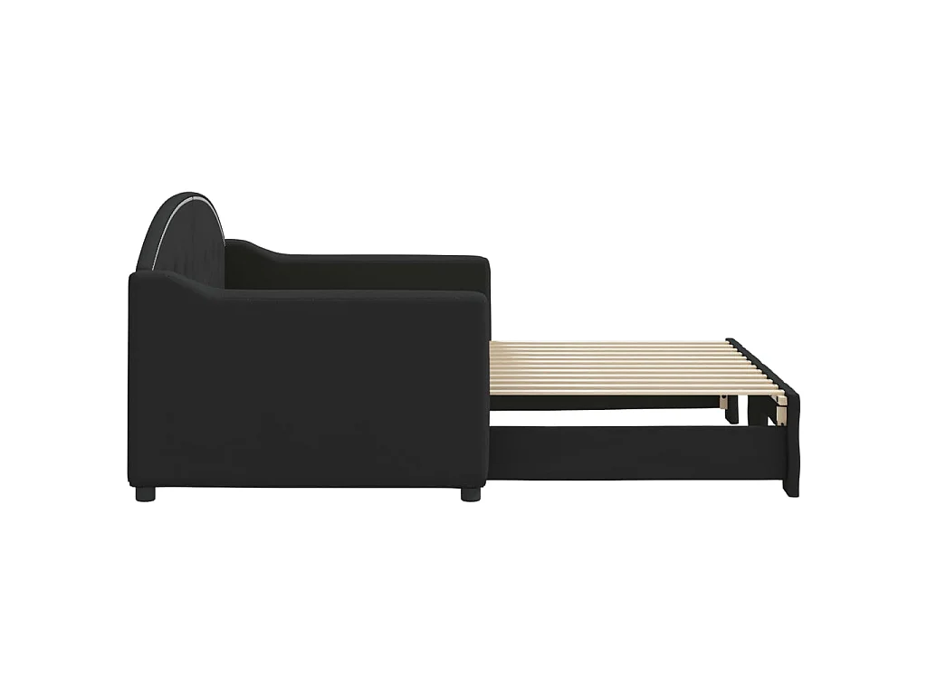 Cama nido tela negro 80x200 cm ES998382