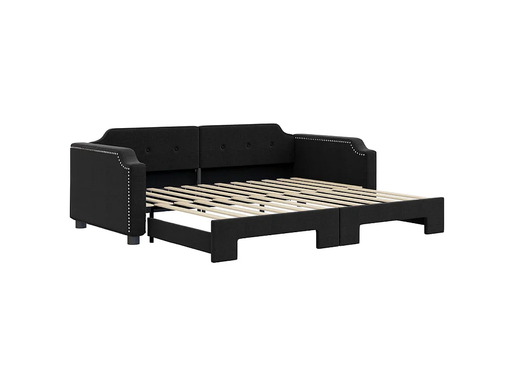 Cama nido tela negro 80x200 cm ES309742