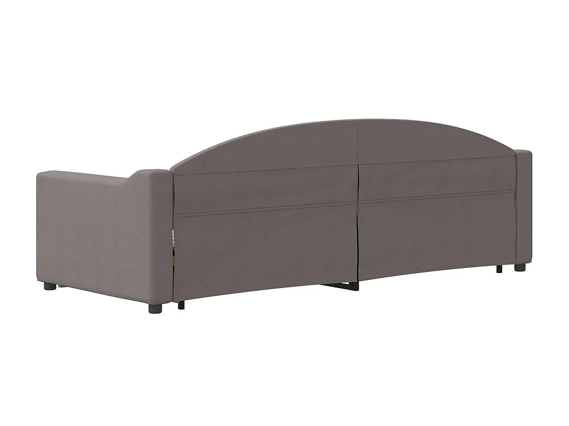 Lit gigogne et tiroirs taupe 80x200 cm tissu WVGQ1013