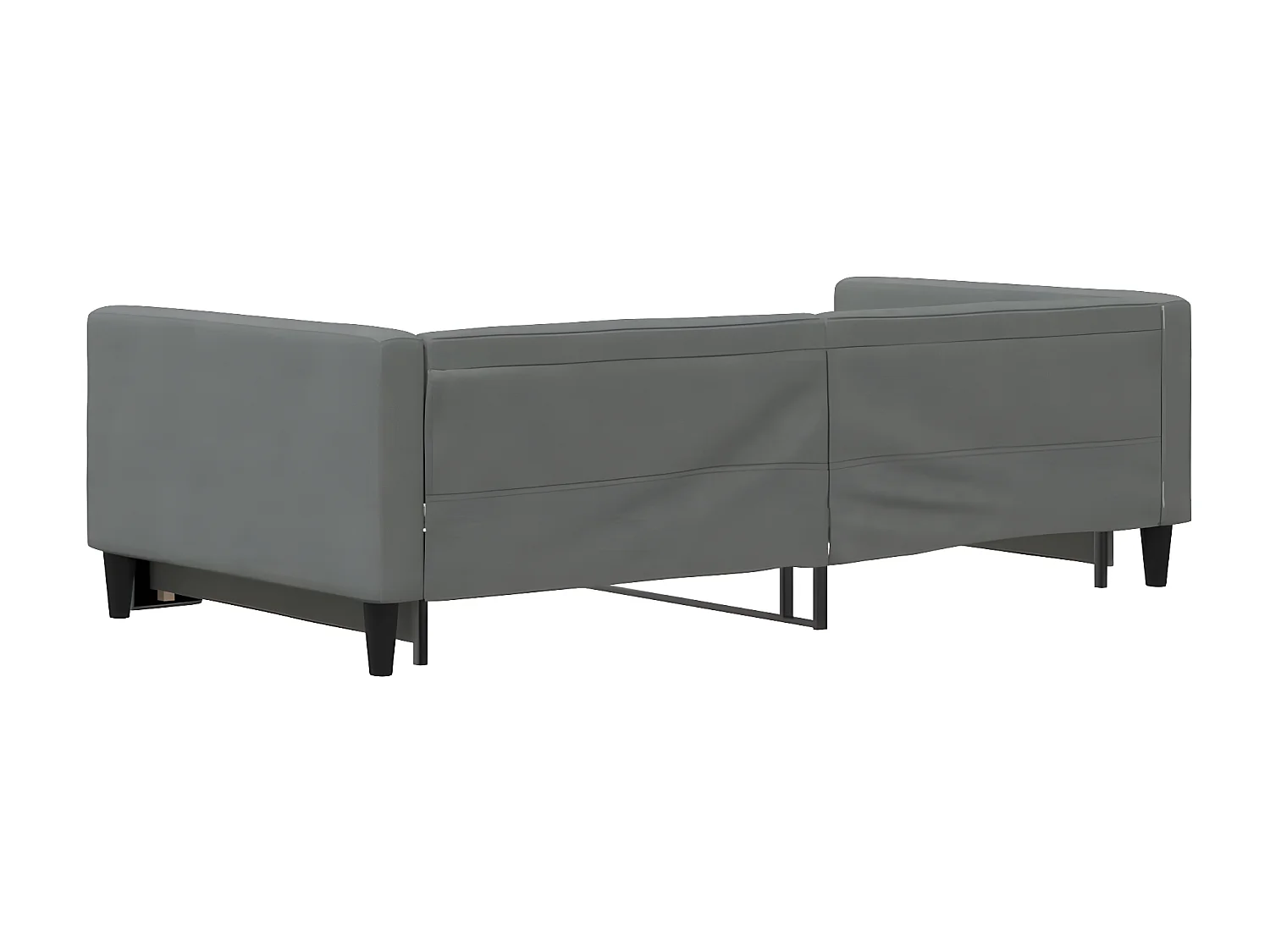 Tagesbett Ausziehbar,Ausziehbett Dunkelgrau 100x200 cm Stoff -gkd44320