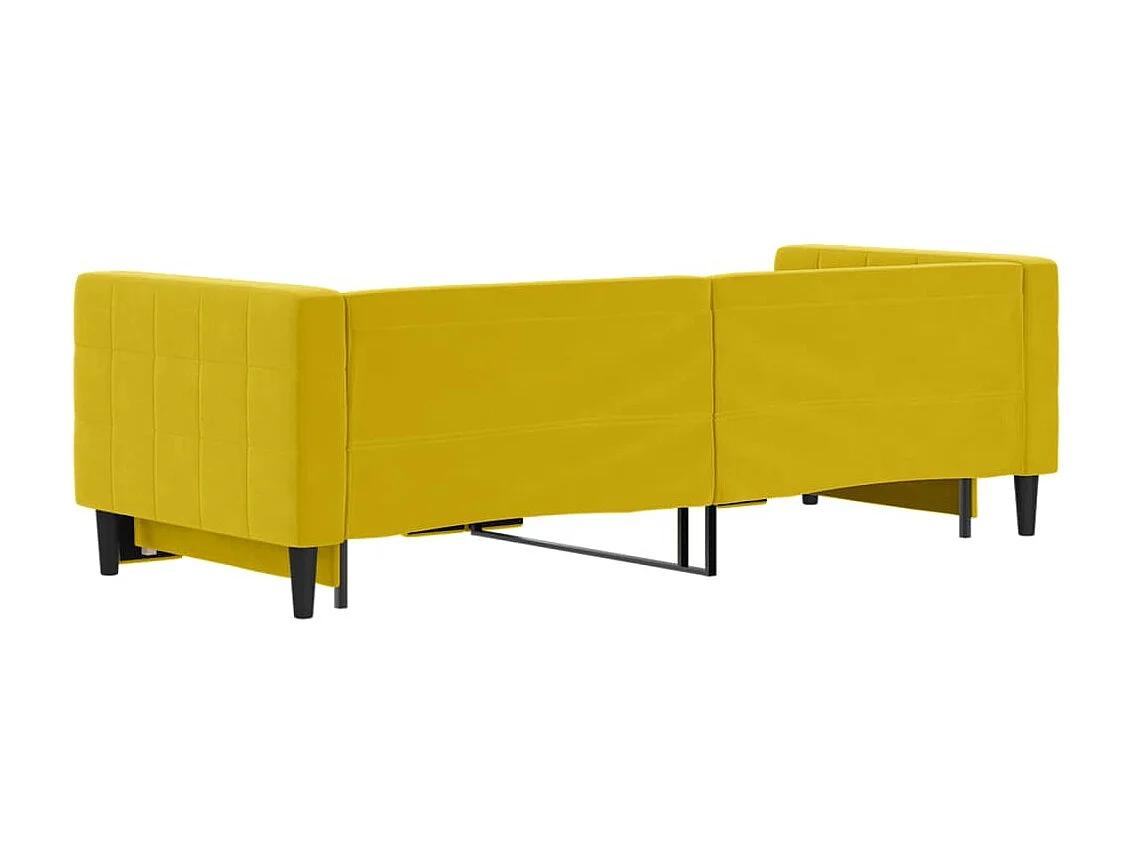 Cama nido - 80x200 cm terciopelo amarillo ES32305