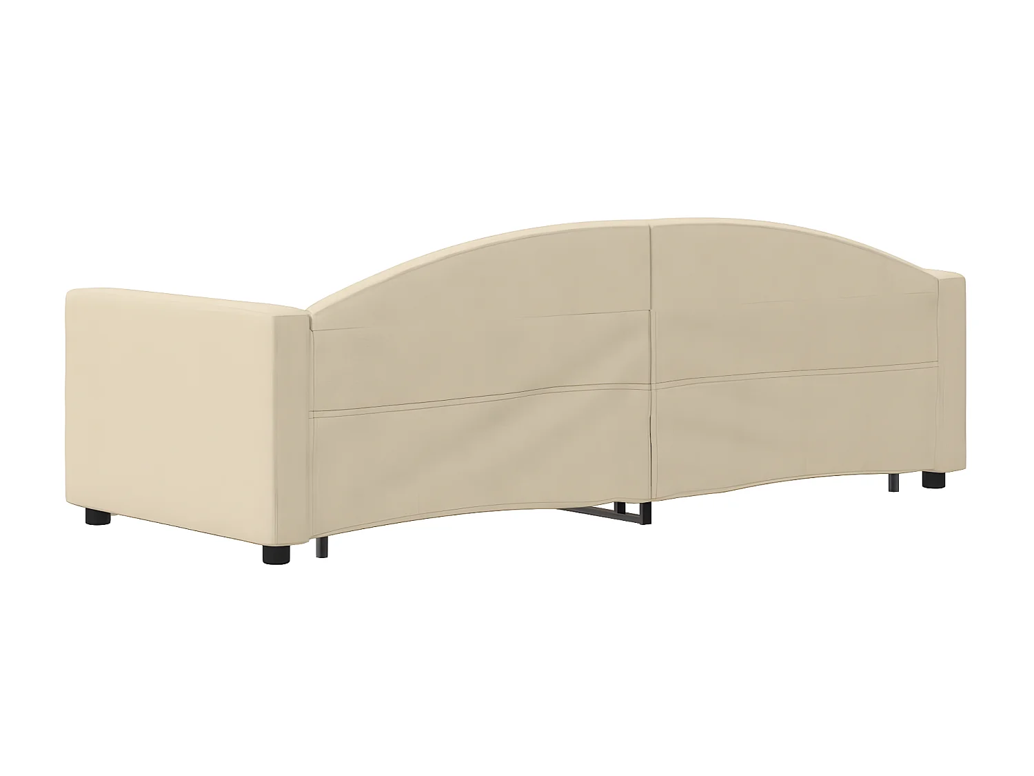 Cama dupla com gavetão e gavetas 80x200 cm tecido cor creme PT672900