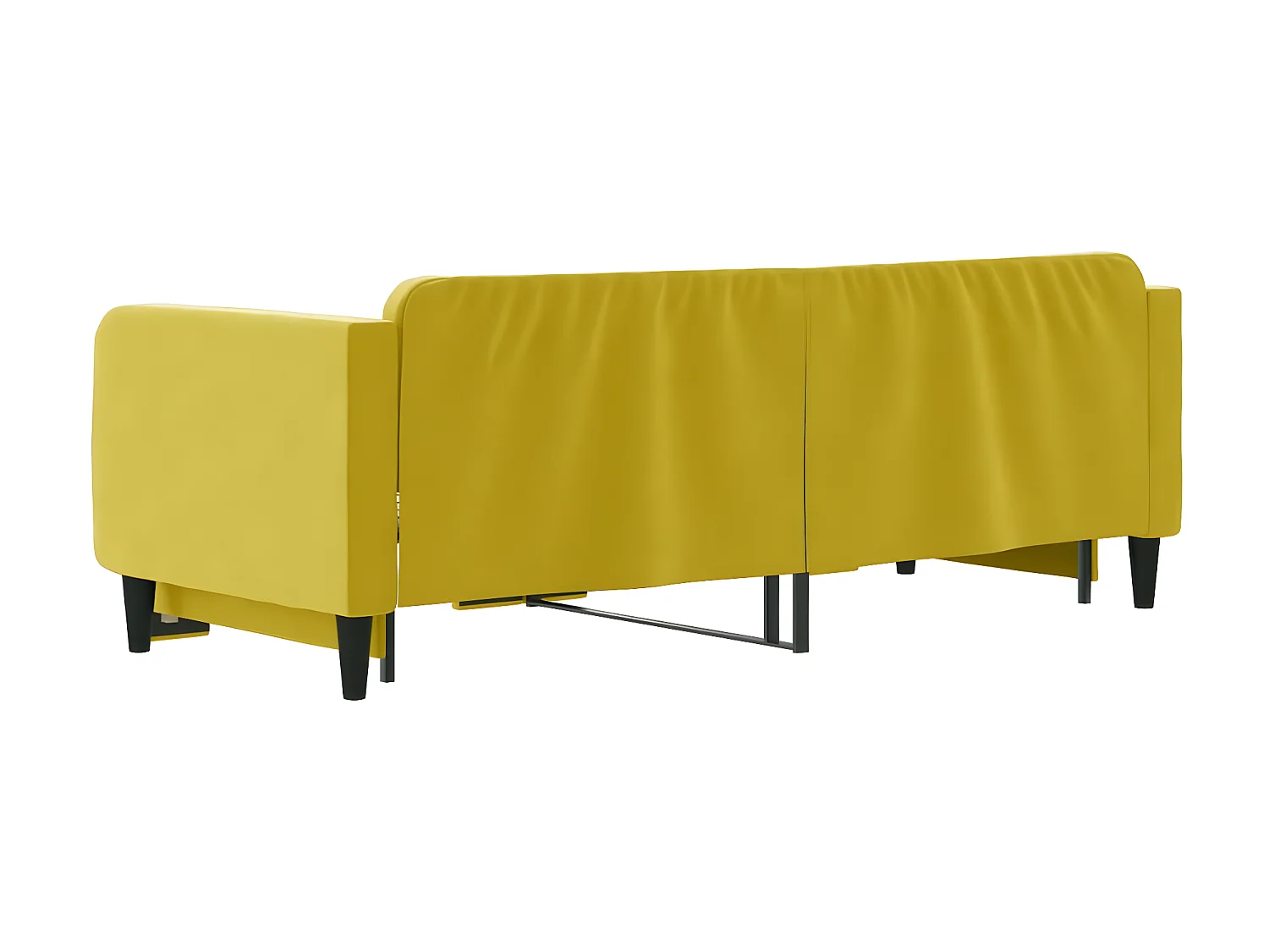 Tagesbett Ausziehbar,Ausziehbett Gelb 90x200 cm Samt -gkd49962