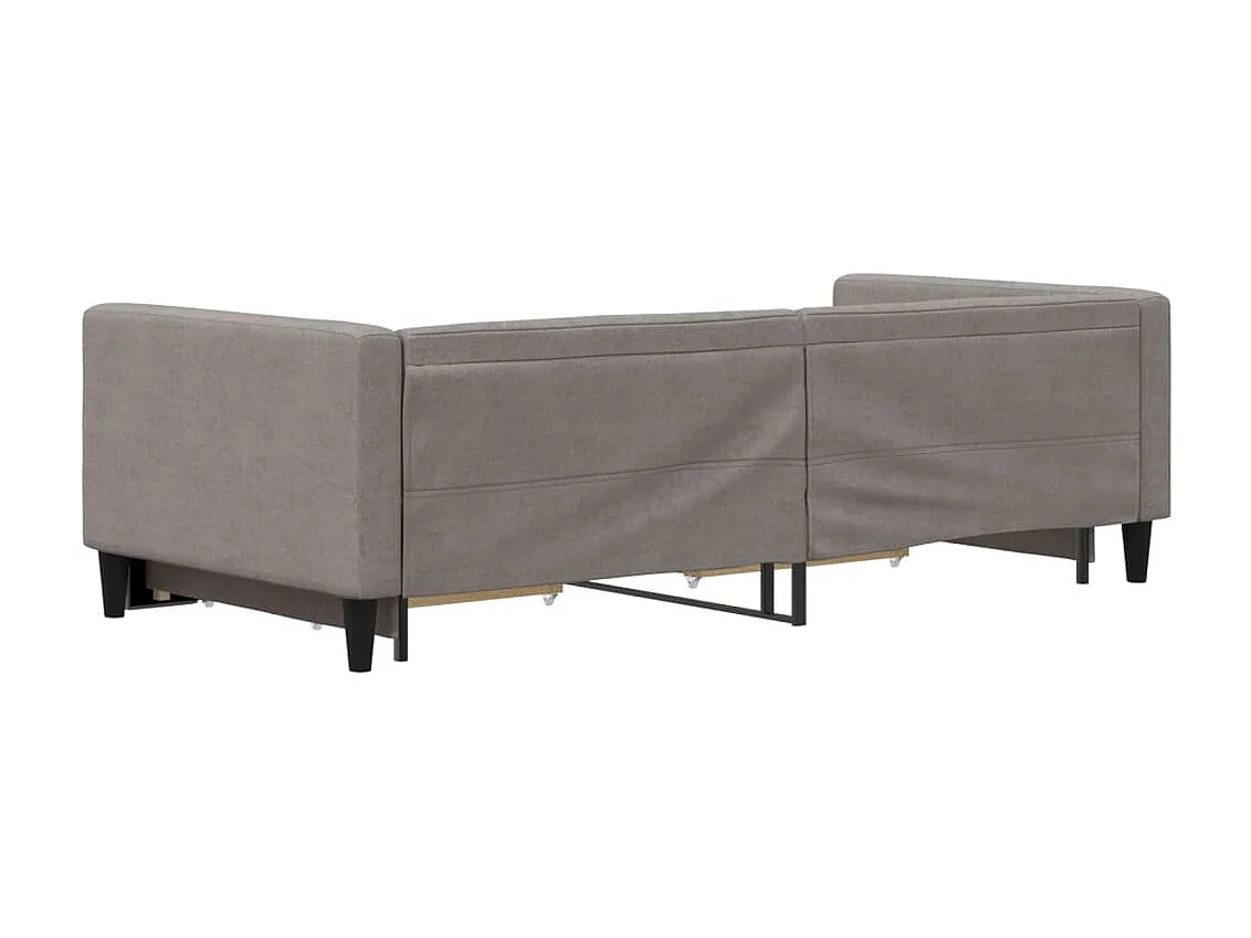 Cama dupla/gavetas 90x200 cm tecido cinza-acastanhado PT788084