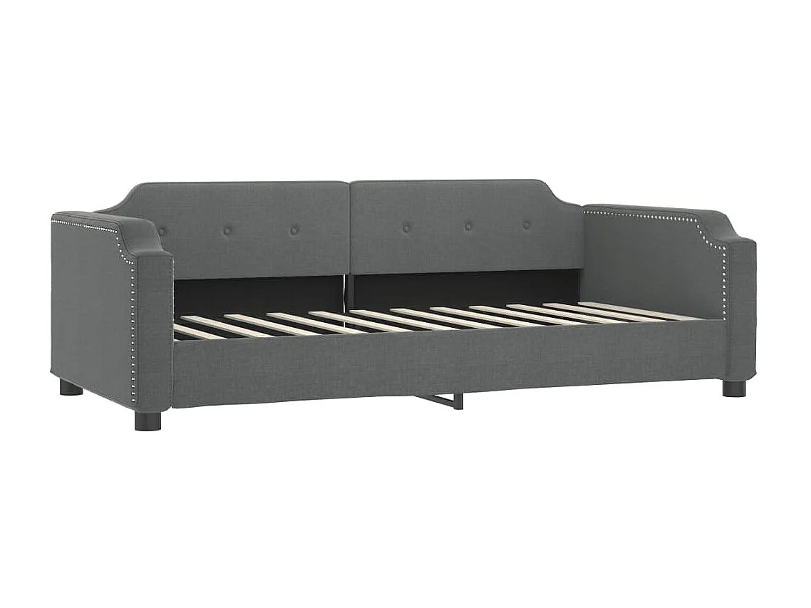 Tagesbett Ausziehbar,Ausziehbett Dunkelgrau 100x200 cm Stoff -gkd89315