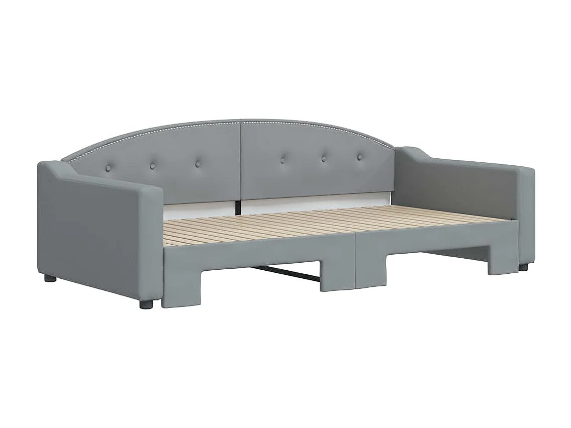 Sofá-cama 100x200 cm com gavetão tecido cinzento-claro PT667788