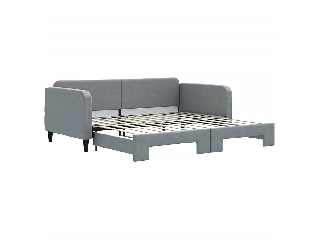 Cama nido - 100x200 cm tela gris claro ES75727